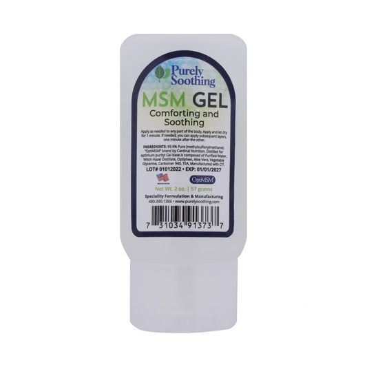MSM GEL 2 oz | TRAVEL - By using “OptiMSM” as our only MSM, the purity of the product allows us to now manufacture products that are Self-Preserving/Preservative-Free!