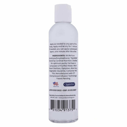 MSM GEL PUMP BOTTLE 16 oz - By using “OptiMSM” as our only MSM, the purity of the product allows us to now manufacture products that are Self-Preserving/Preservative-Free!